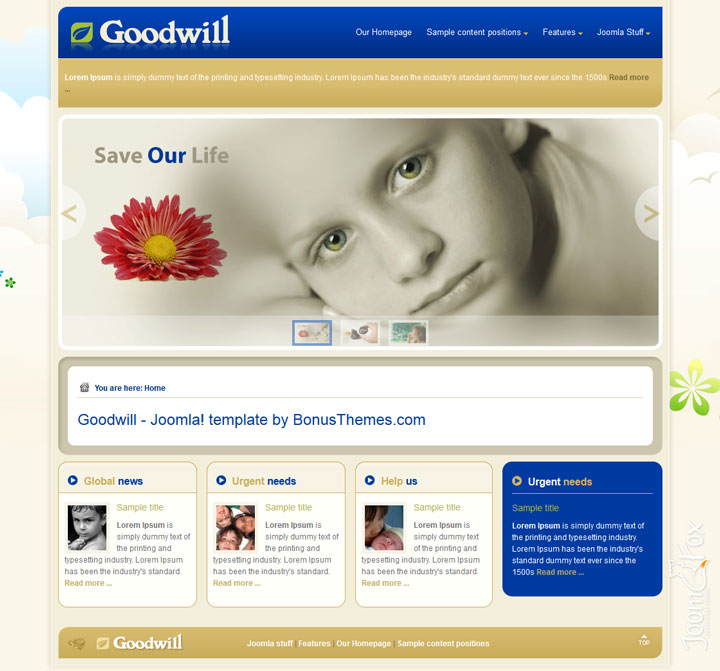 Joomla шаблон BonusThemes GoodWill