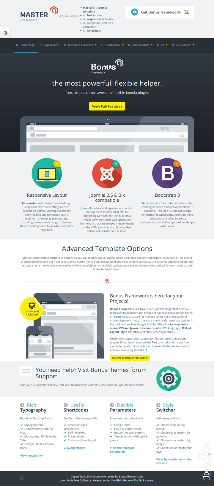 Joomla шаблон BonusThemes Master