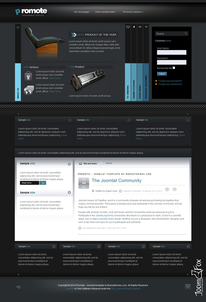 Joomla шаблон BonusThemes Promote