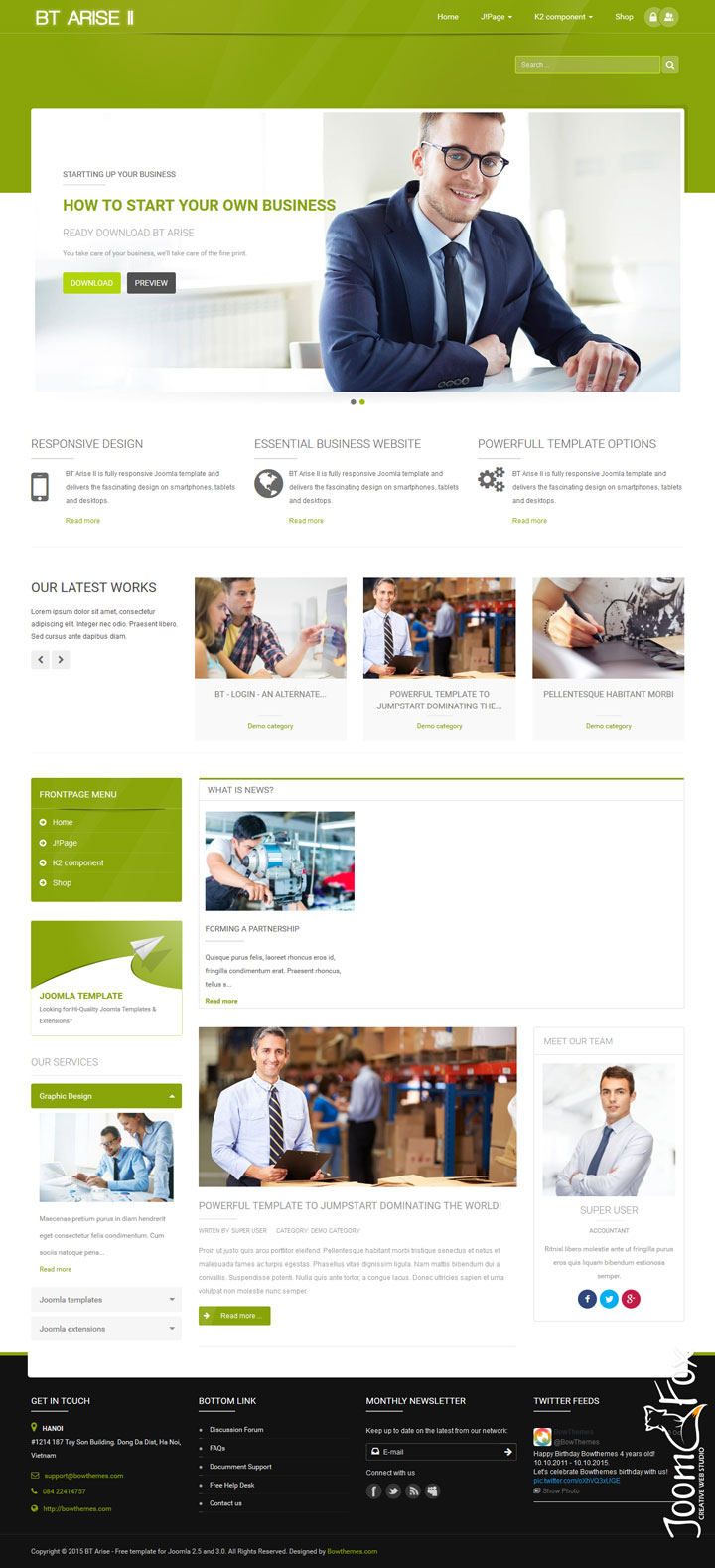 Joomla шаблон BowThemes Arise