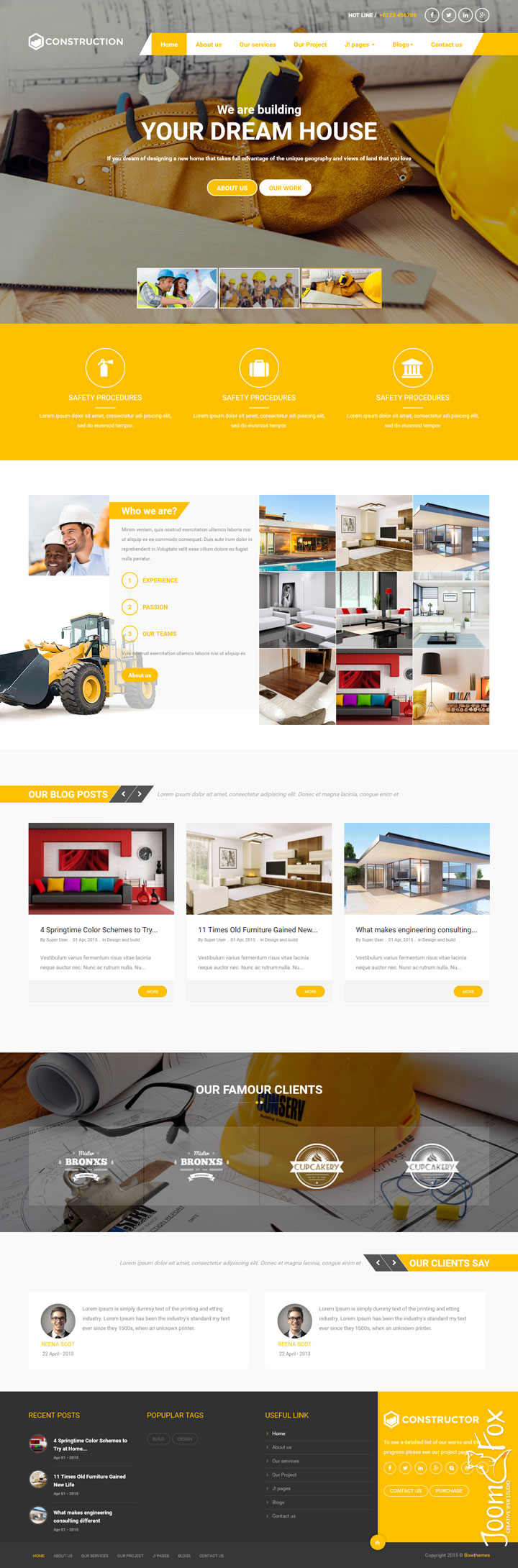 Joomla шаблон BowThemes Construction