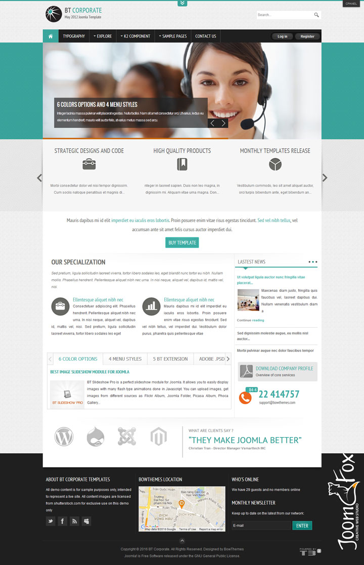 Joomla шаблон BowThemes Corporate