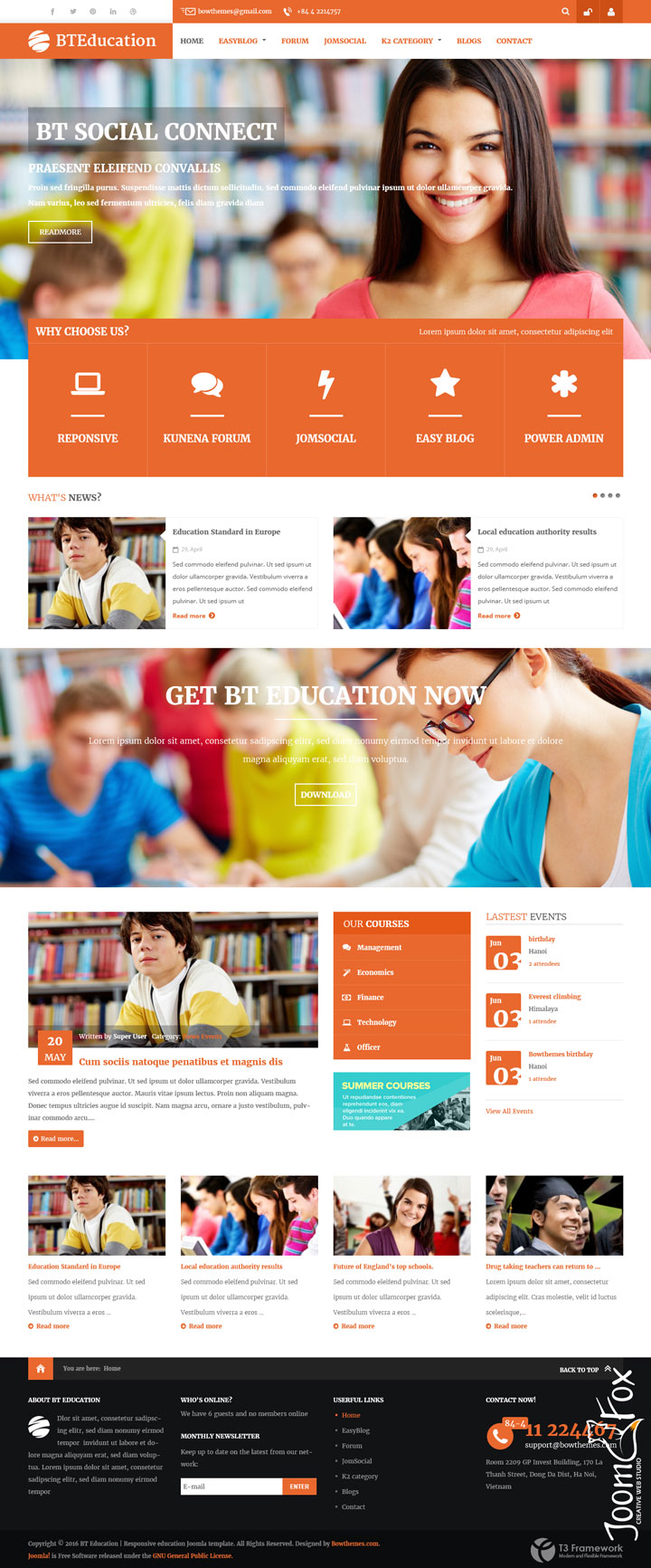 Joomla шаблон BowThemes Education