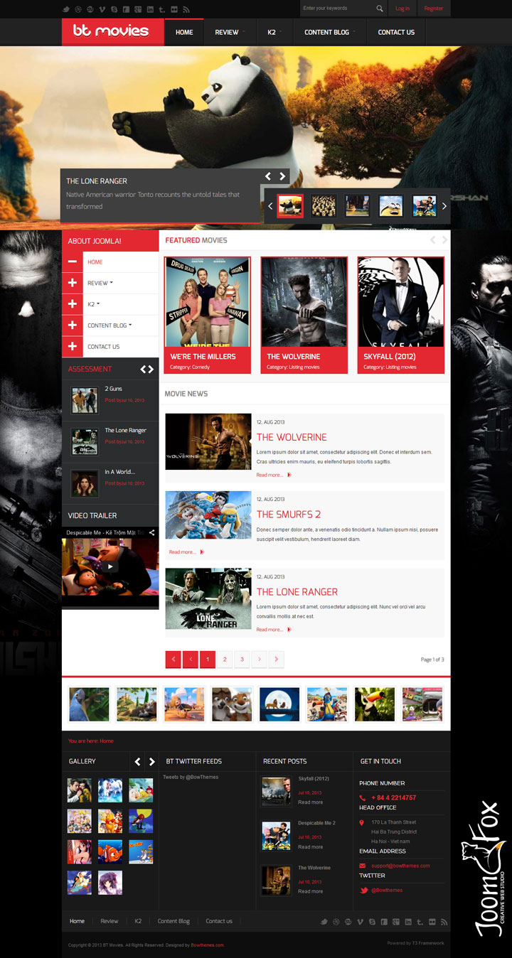 Joomla шаблон BowThemes Movies