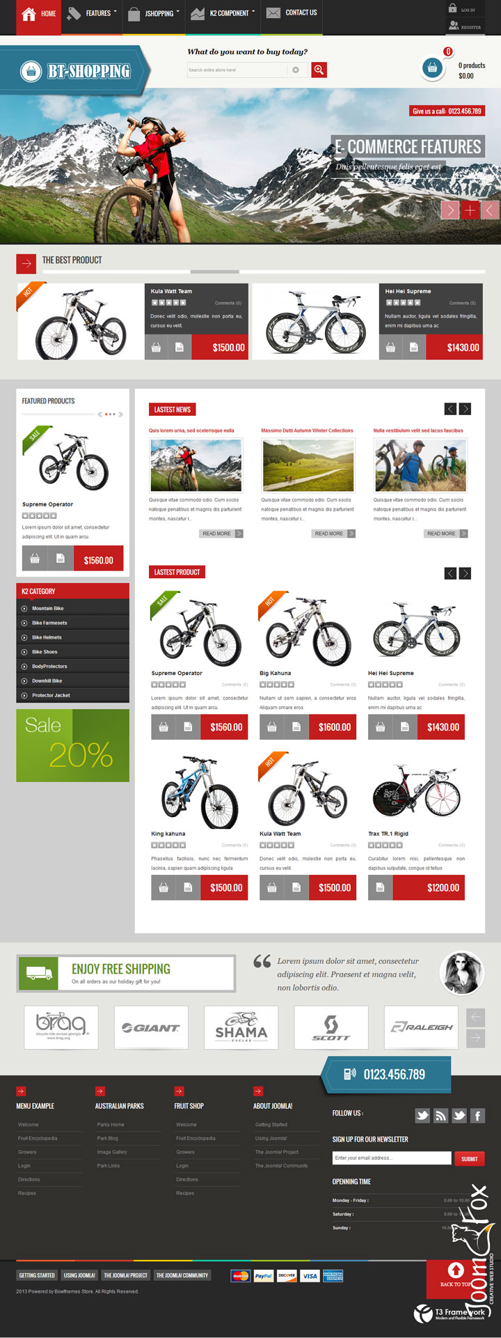 Joomla шаблон BowThemes Shopping