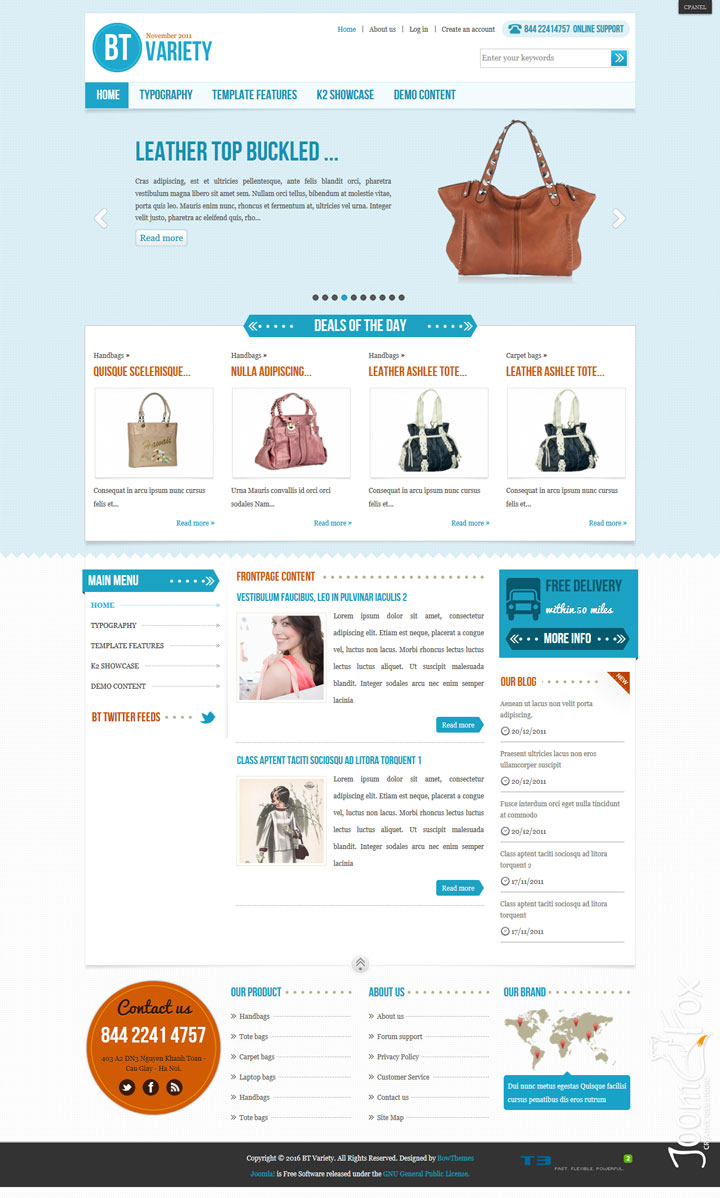 Joomla шаблон BowThemes Variety