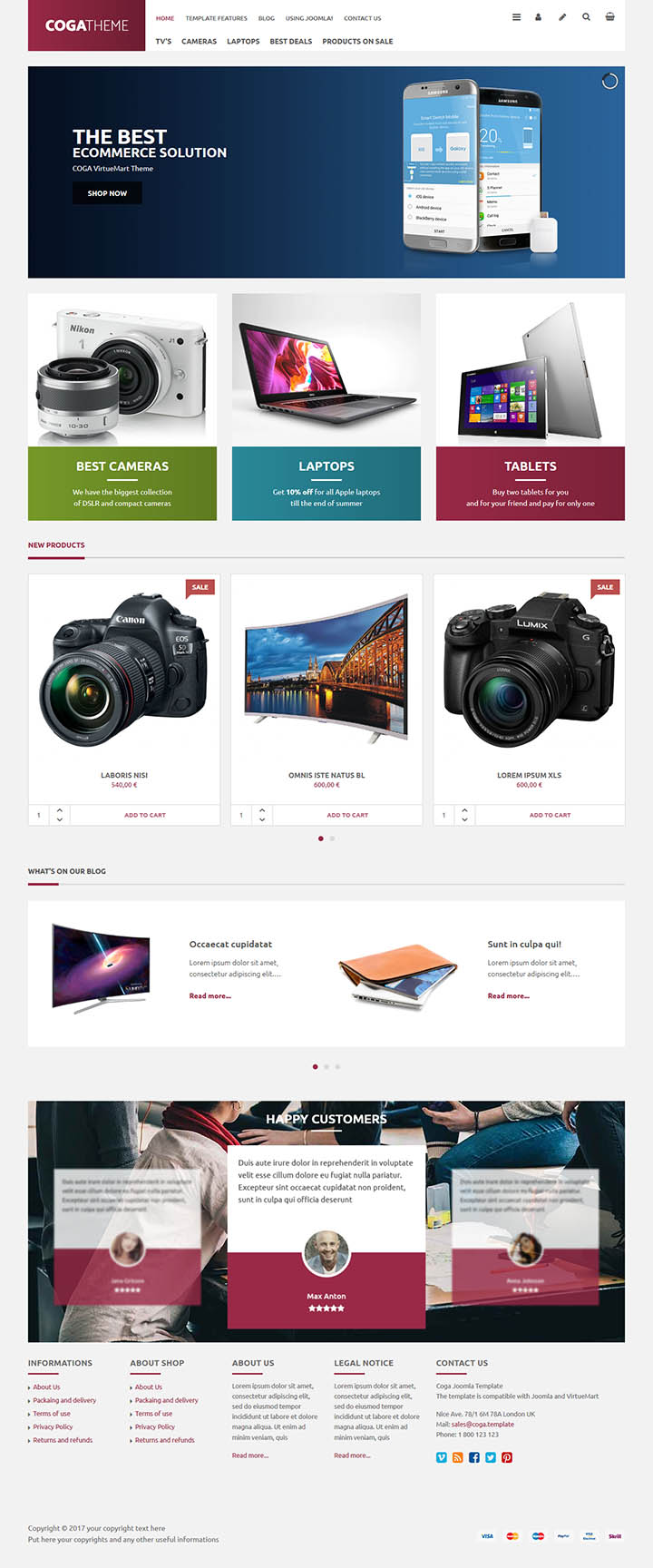 Joomla шаблон EnergizeThemes Coga Shop