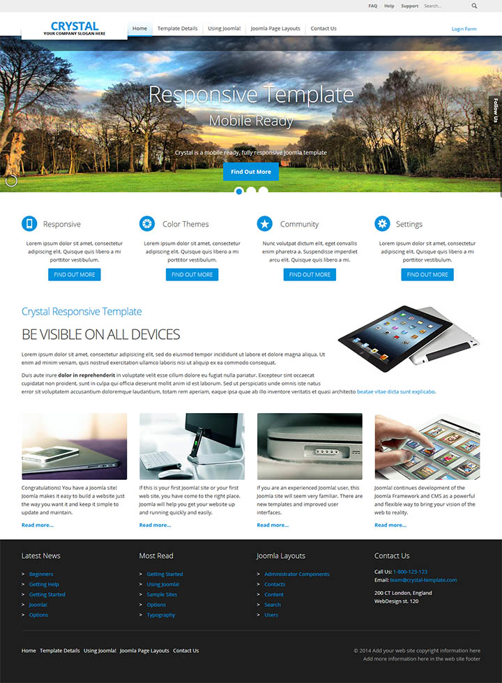 Joomla шаблон EnergizeThemes Crystal