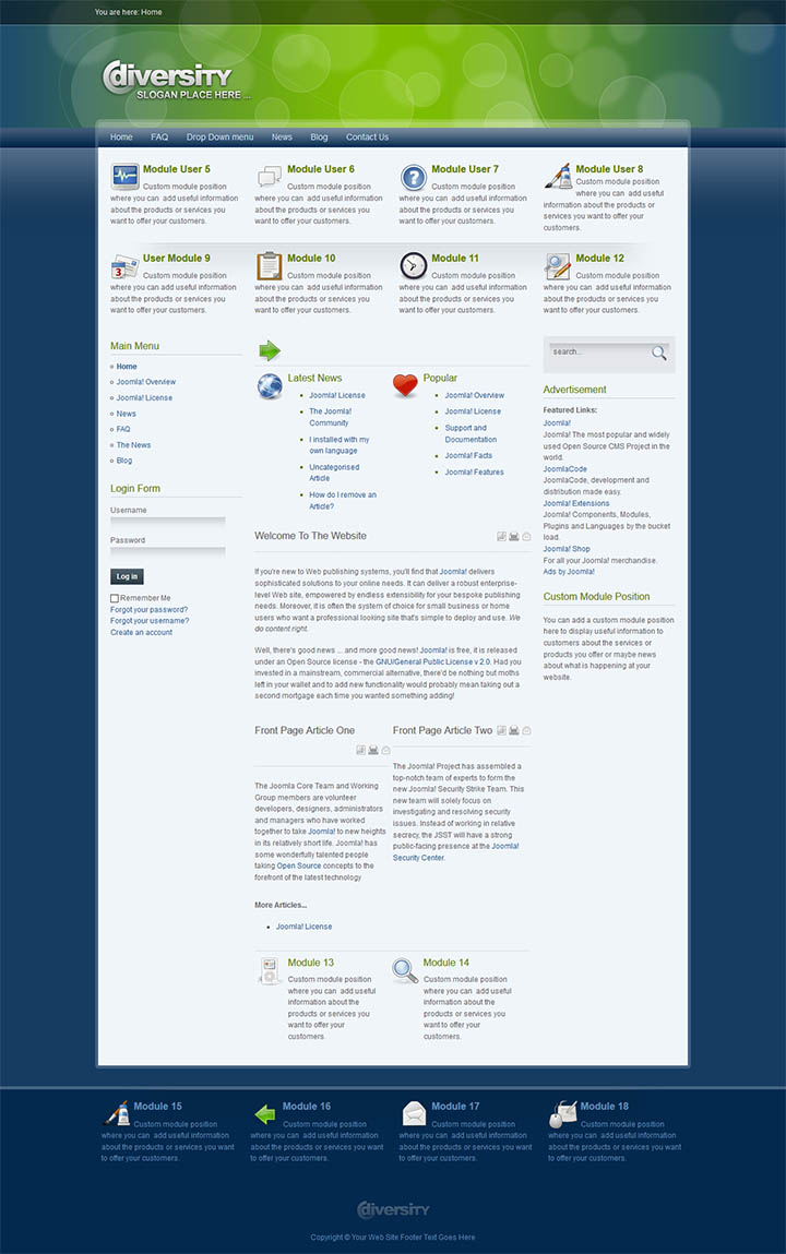 Joomla шаблон EnergizeThemes Diversity