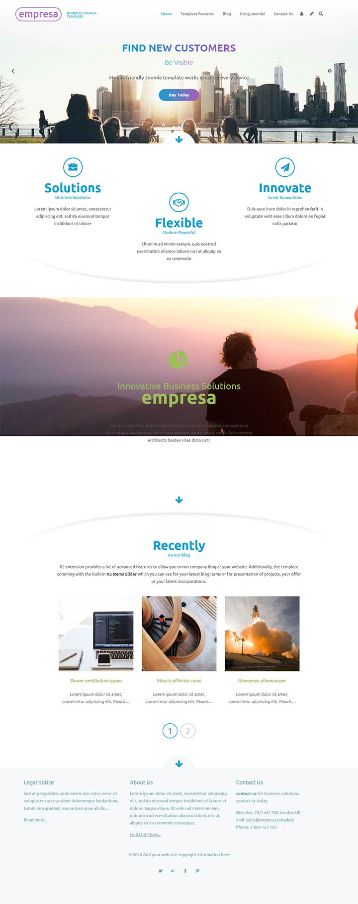 Шаблон EnergizeThemes Empresa Joomla шаблон EnergizeThemes Empresa
