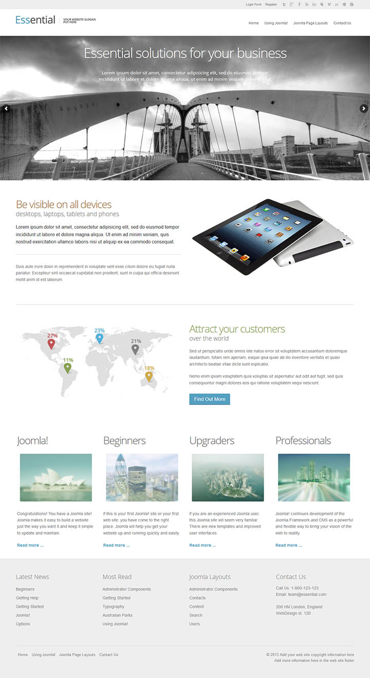 Joomla шаблон EnergizeThemes Essential