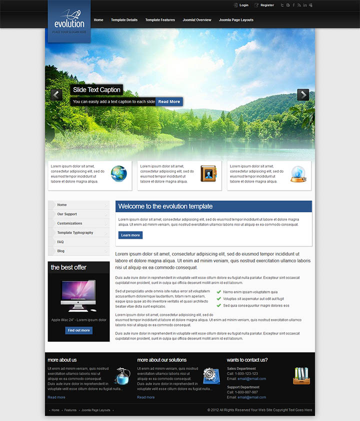 Joomla шаблон EnergizeThemes Evolution