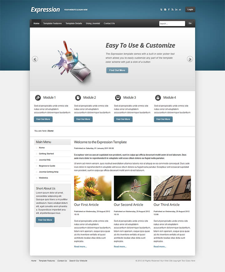 Joomla шаблон EnergizeThemes Expression