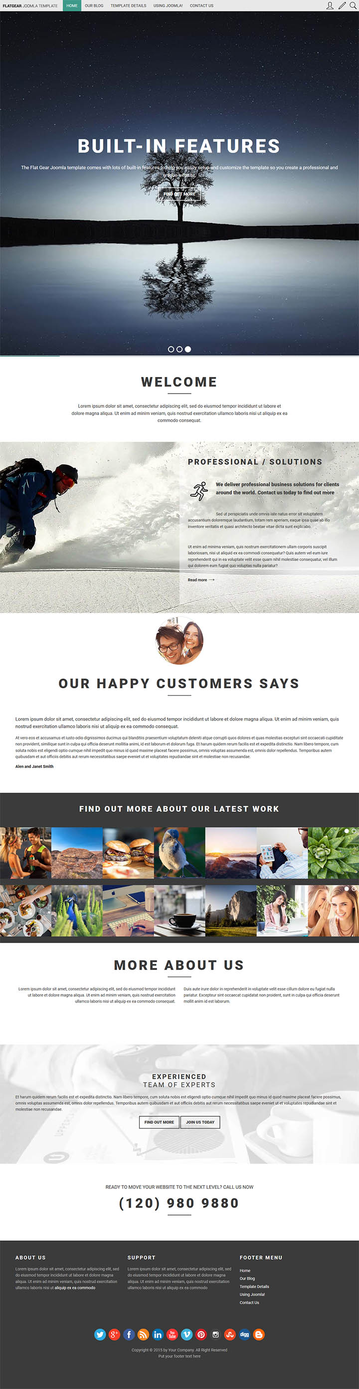 Шаблон EnergizeThemes Flat Gear Joomla шаблон EnergizeThemes Flat Gear