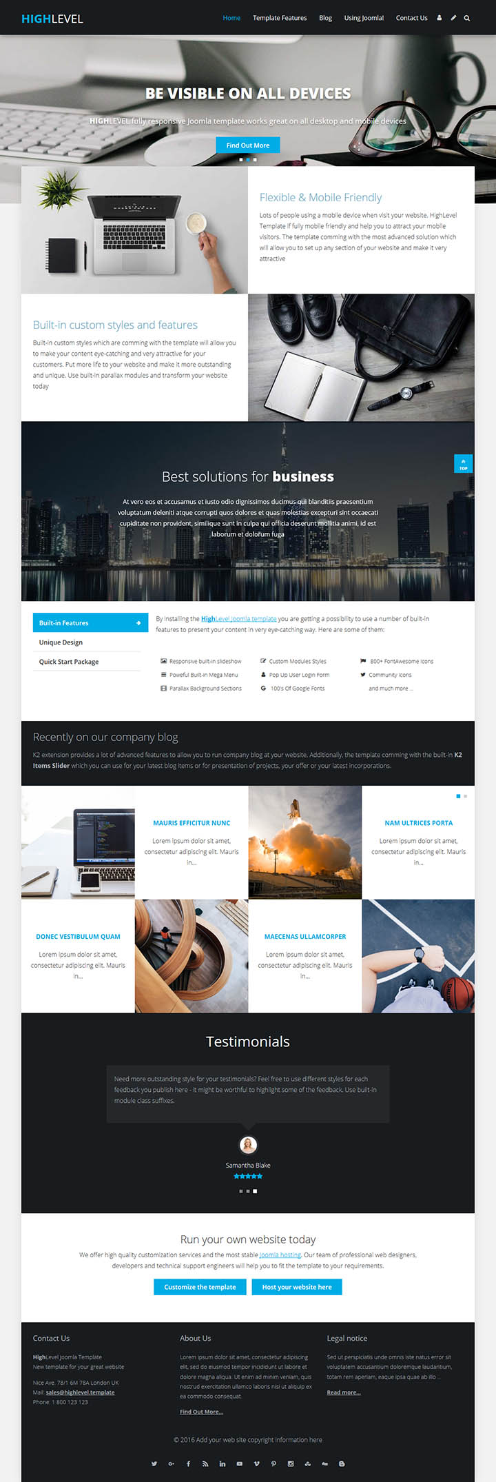 Joomla шаблон EnergizeThemes High Level