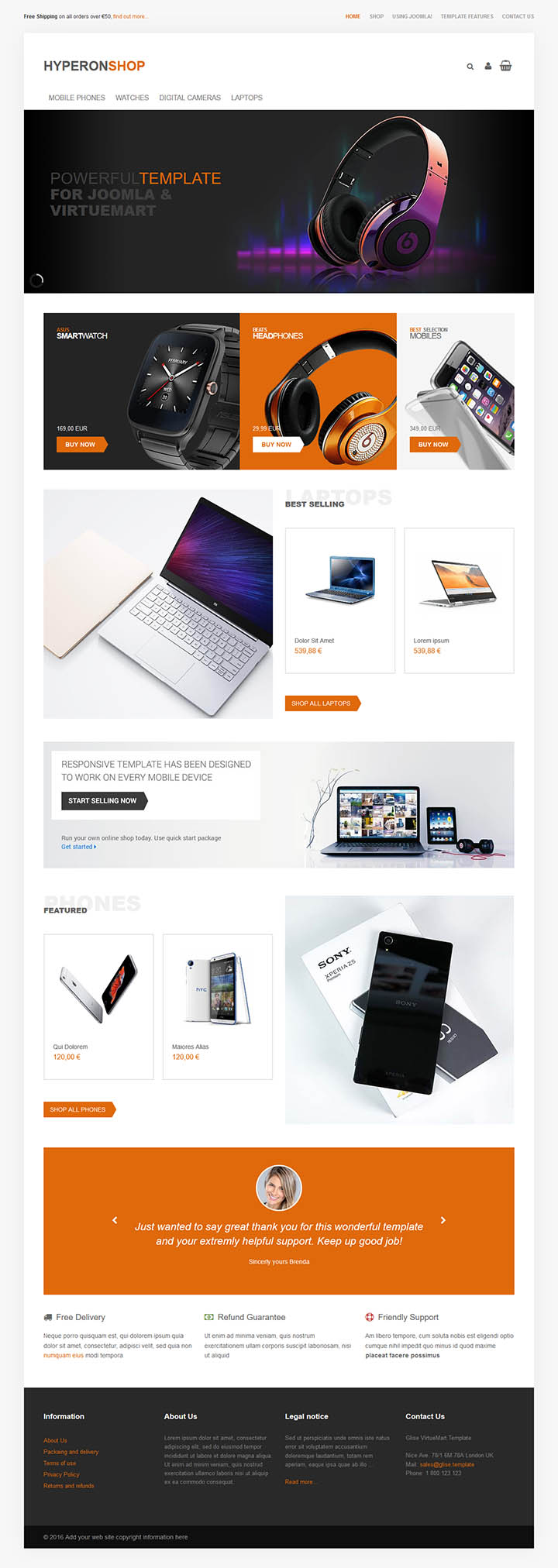 Joomla шаблон EnergizeThemes Hyperon Shop