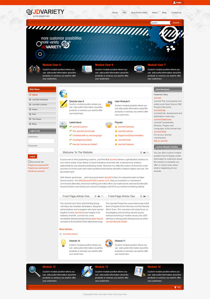 Joomla шаблон EnergizeThemes JD Variety