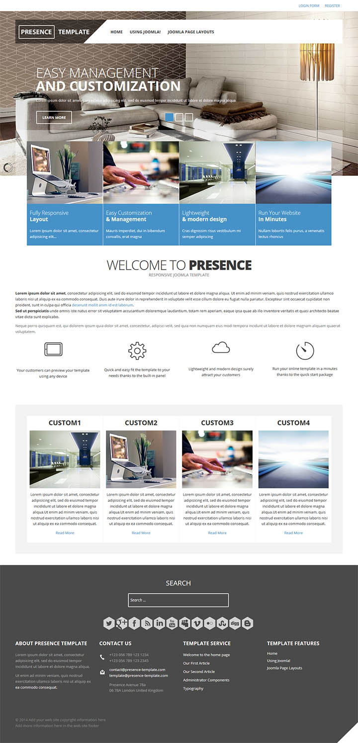 Joomla шаблон EnergizeThemes Presence