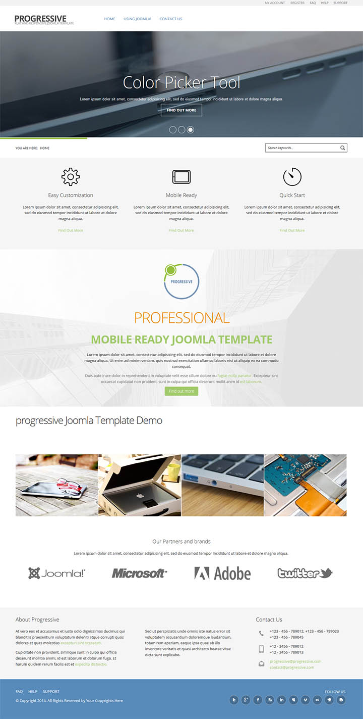 Joomla шаблон EnergizeThemes Progressive