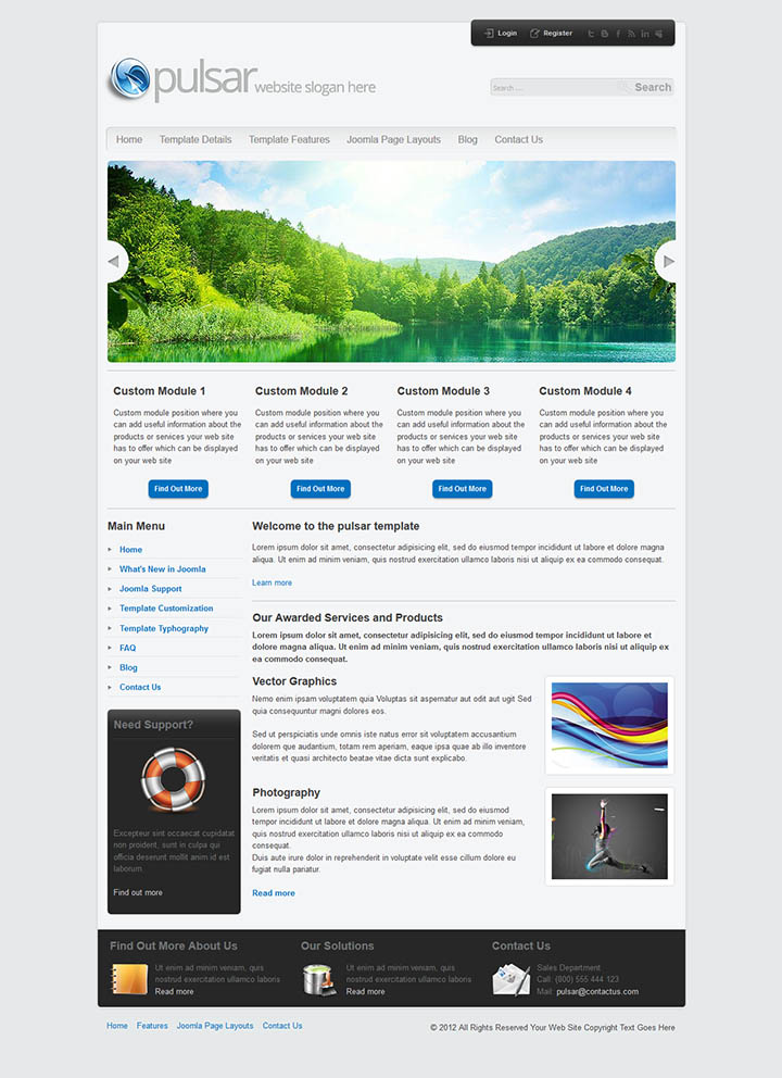 Joomla шаблон EnergizeThemes Pulsar