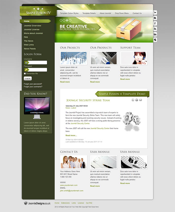 Joomla шаблон EnergizeThemes Simple Fusion 4