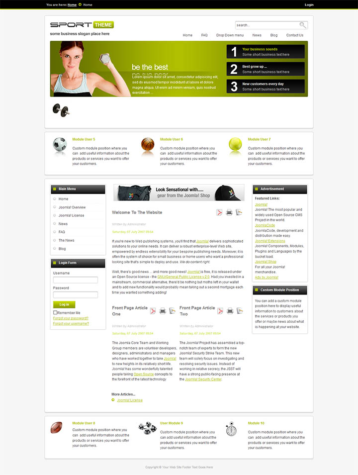 Joomla шаблон EnergizeThemes Sports