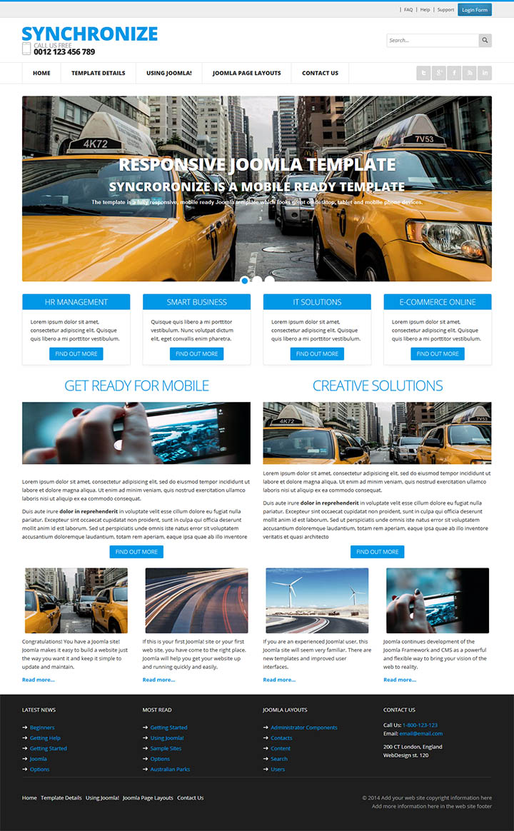 Joomla шаблон EnergizeThemes Synchronize
