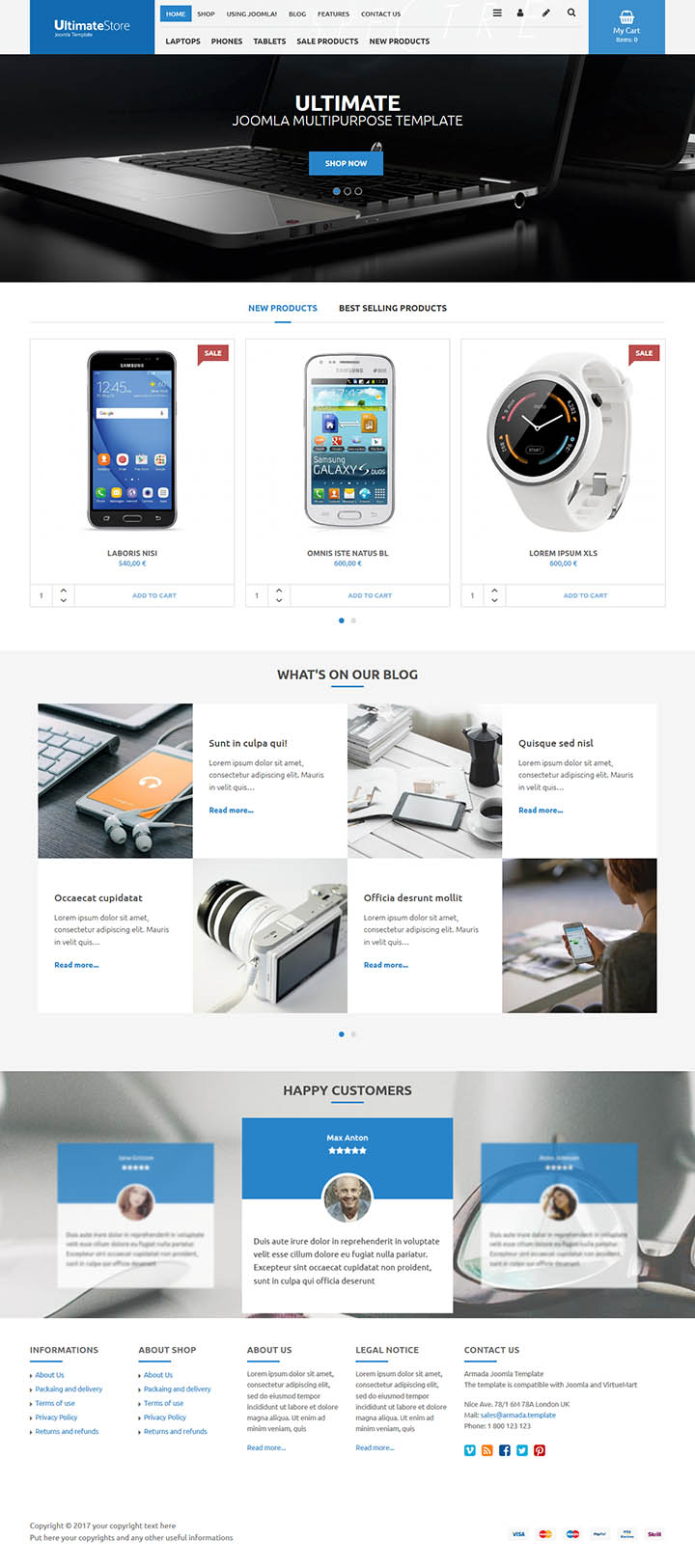 Joomla шаблон EnergizeThemes Ultimate Store