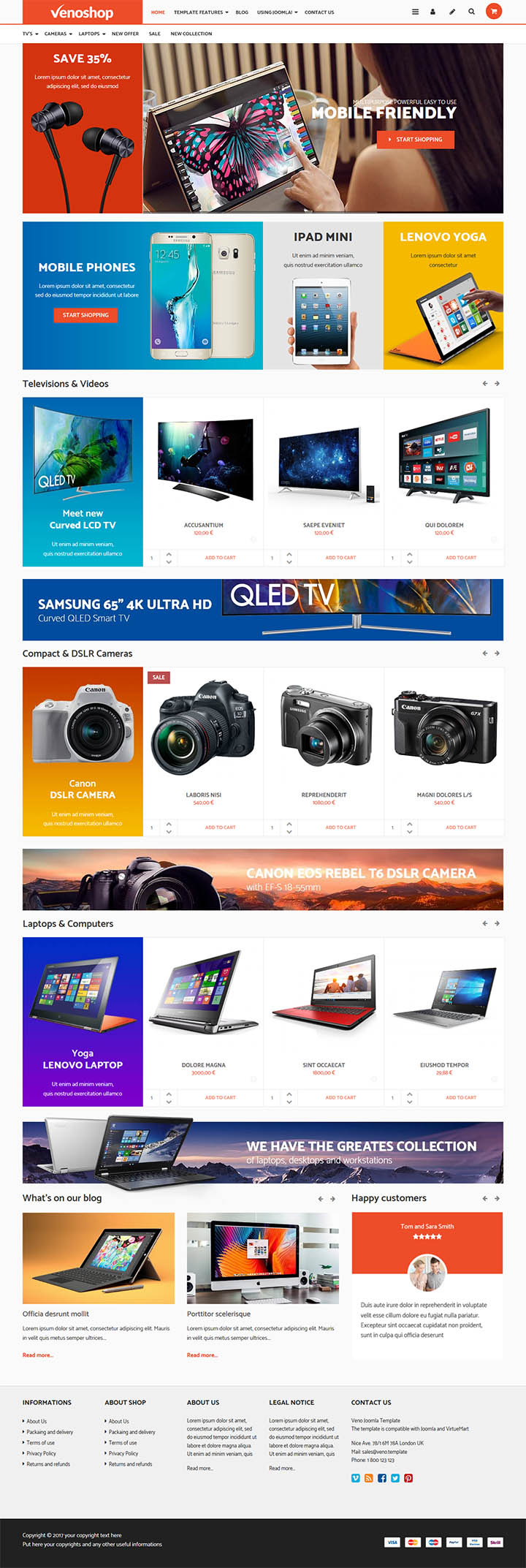 Joomla шаблон EnergizeThemes Veno Shop