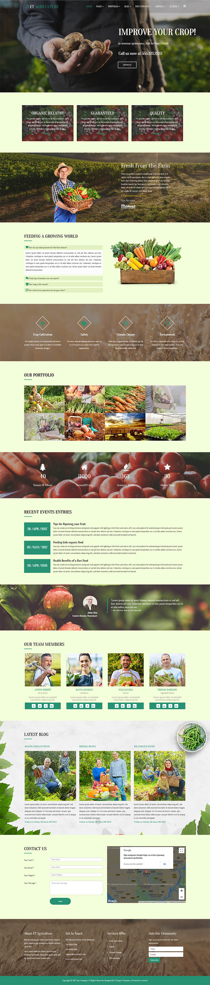 Joomla шаблон EngineTemplates Agriculture