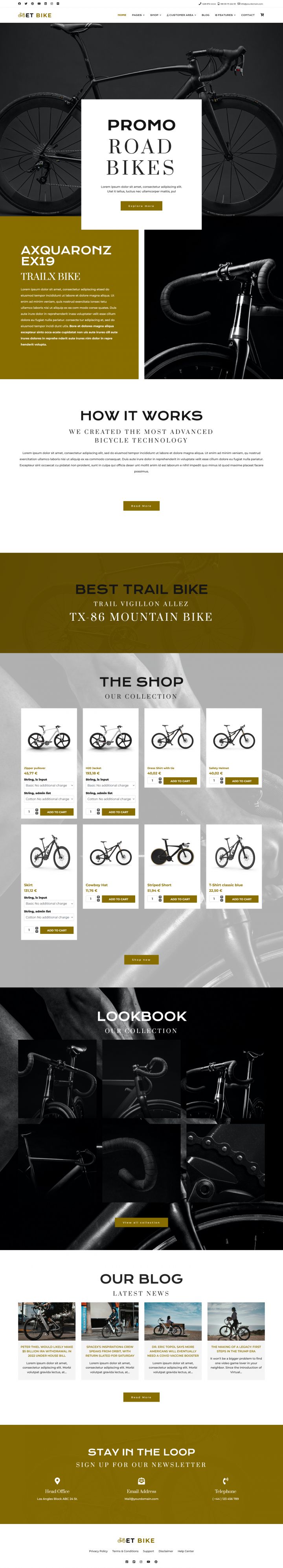 Joomla шаблон EngineTemplates Bike