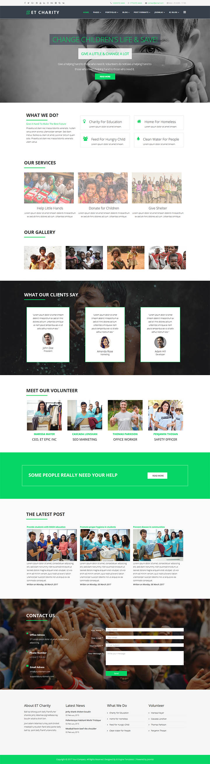 Joomla шаблон EngineTemplates Charity