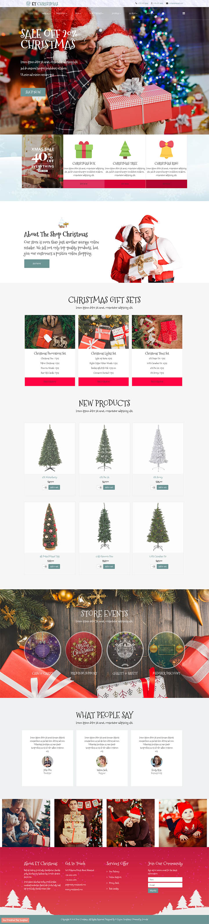 Joomla шаблон EngineTemplates Christmas