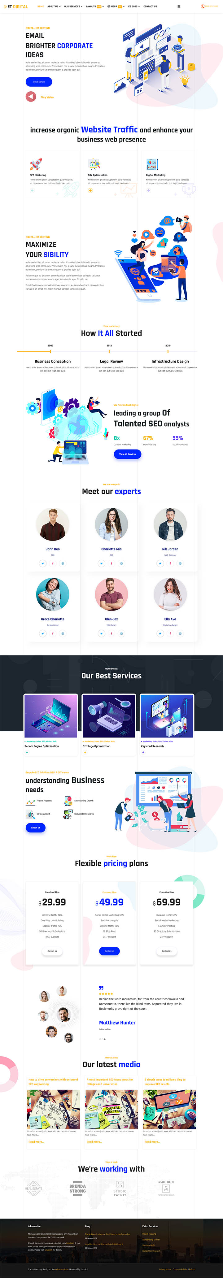 Joomla шаблон EngineTemplates Digital