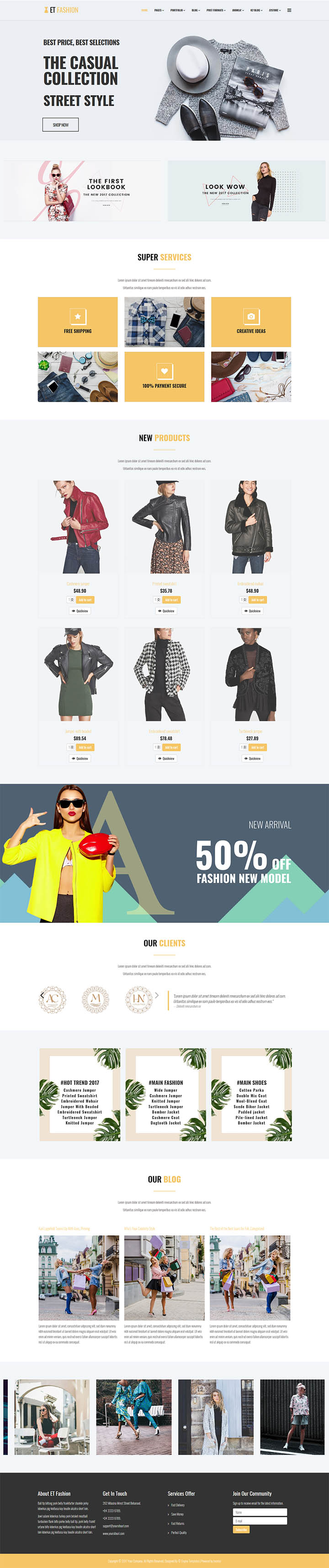 Joomla шаблон EngineTemplates Fashion