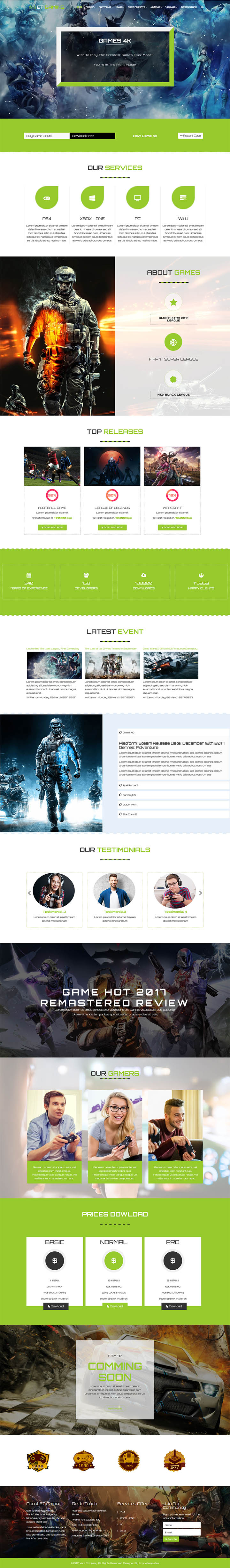 Joomla шаблон EngineTemplates Gaming