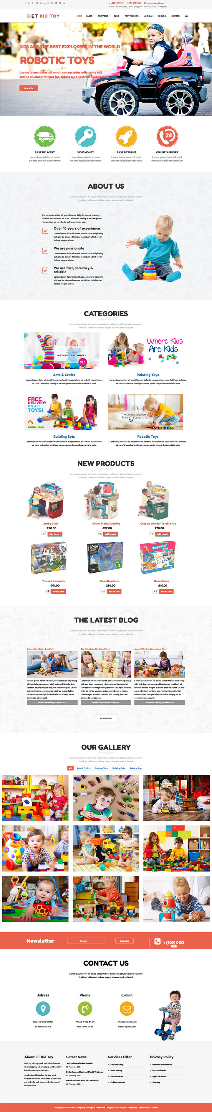 Joomla шаблон EngineTemplates KidToy