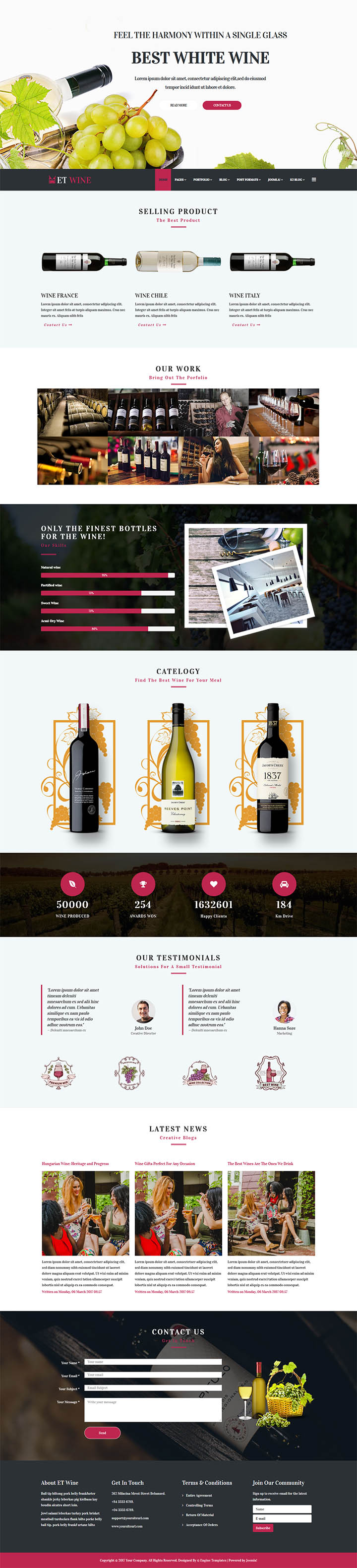 Joomla шаблон EngineTemplates Wine