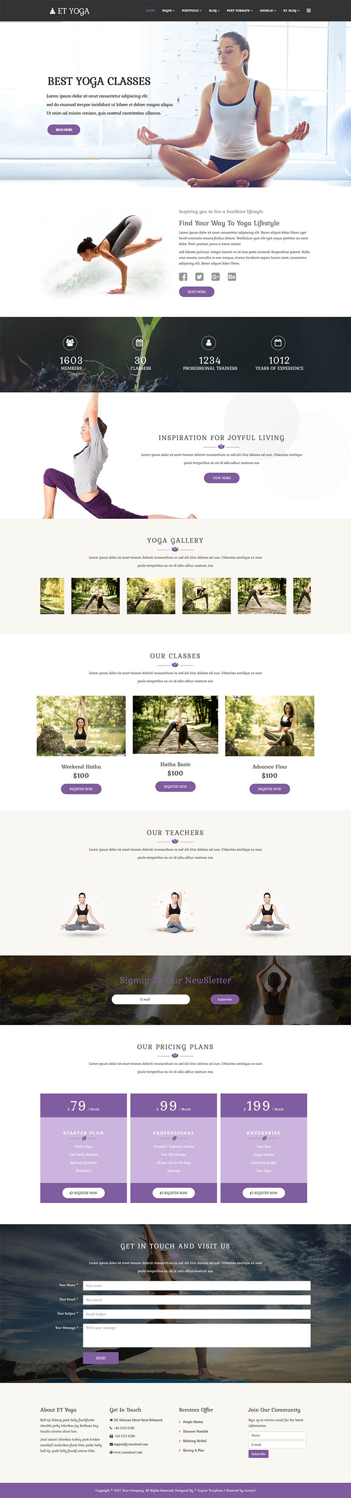 Joomla шаблон EngineTemplates Yoga