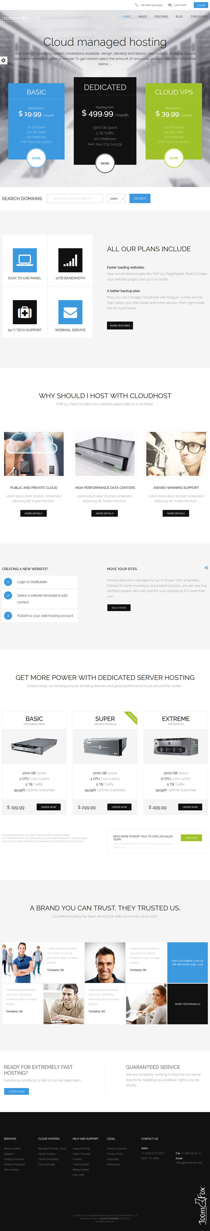 Joomla шаблон GavickPro CloudHost