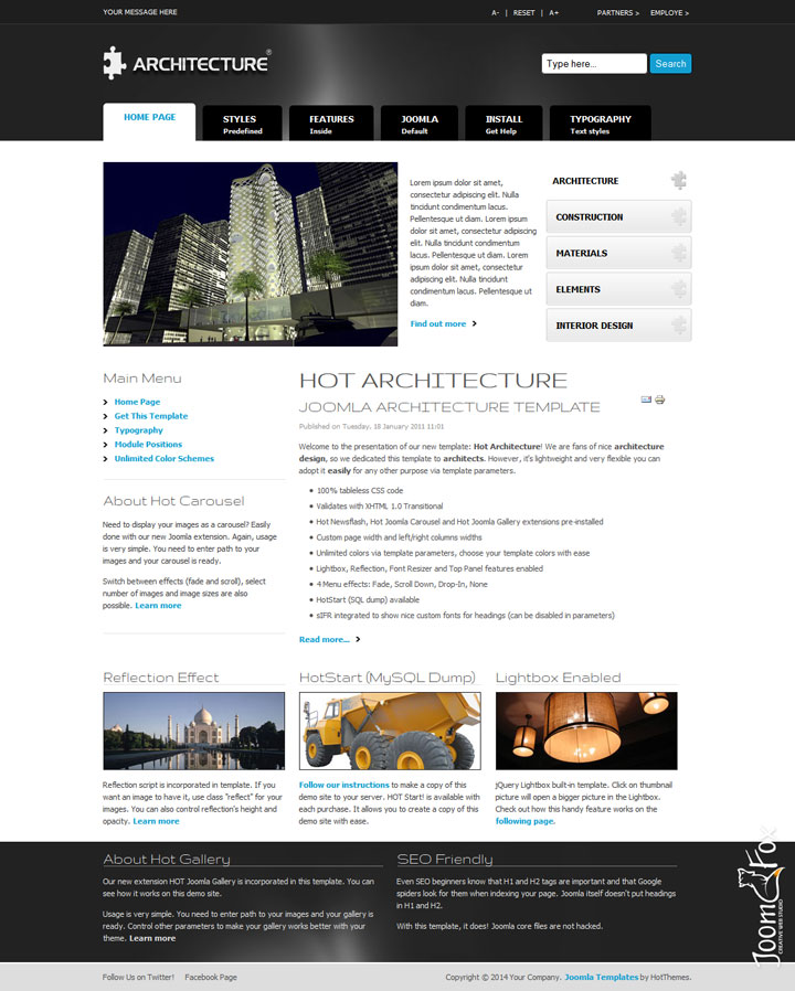 Joomla шаблон HotThemes Architecture