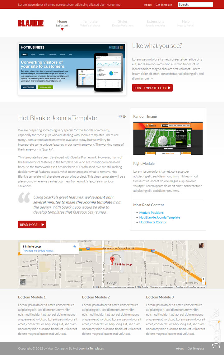 Joomla шаблон HotThemes Blankie