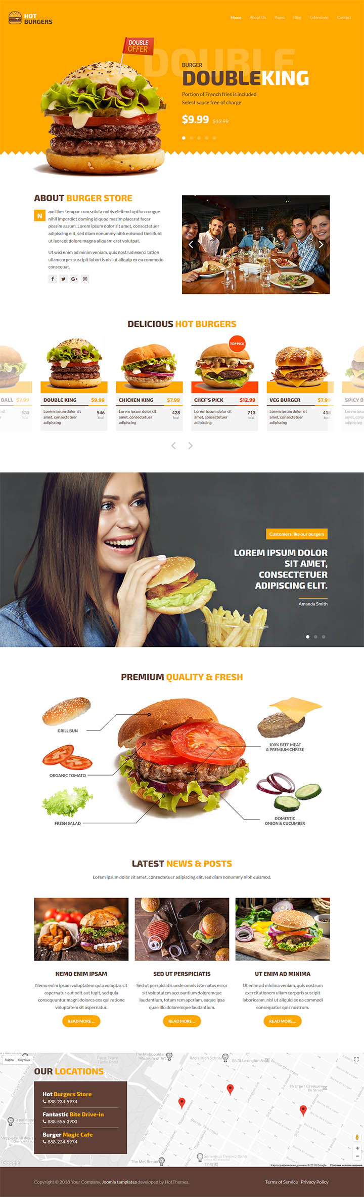 Joomla шаблон HotThemes Burgers