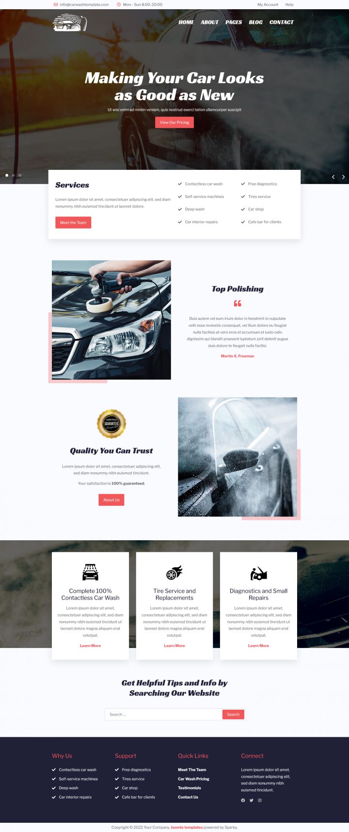 Joomla шаблон HotThemes Car Wash