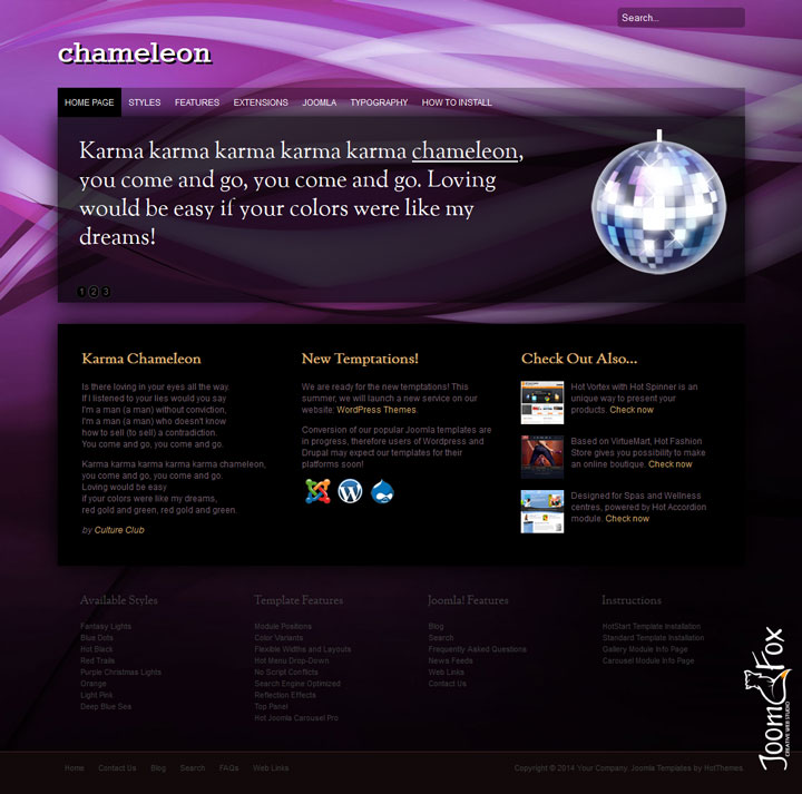 Joomla шаблон HotThemes Chameleon