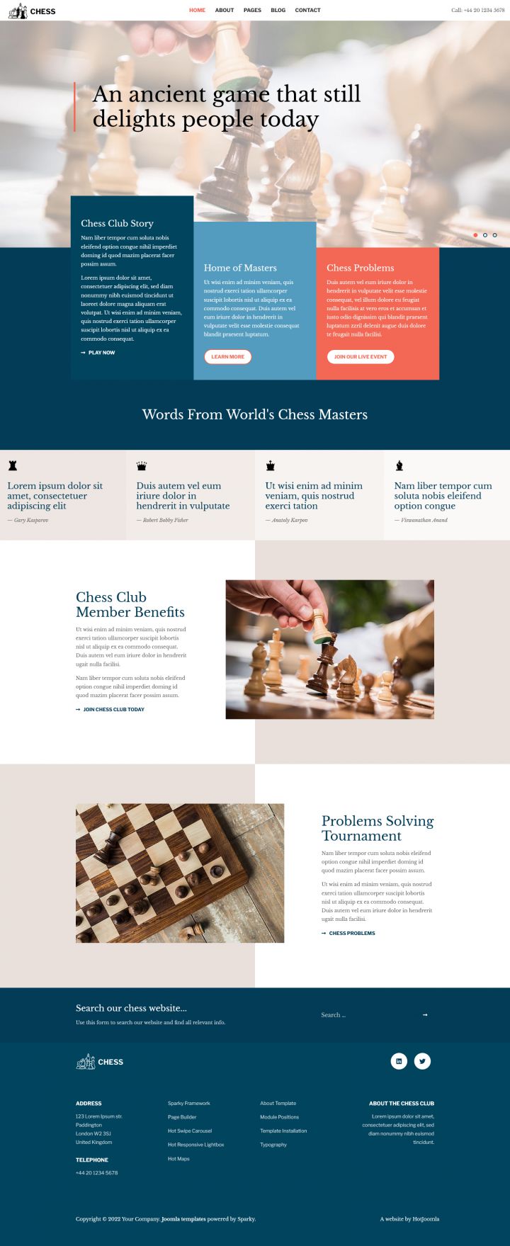 Joomla шаблон HotThemes Chess