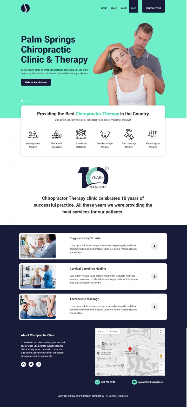 Joomla шаблон HotThemes Chiropractic