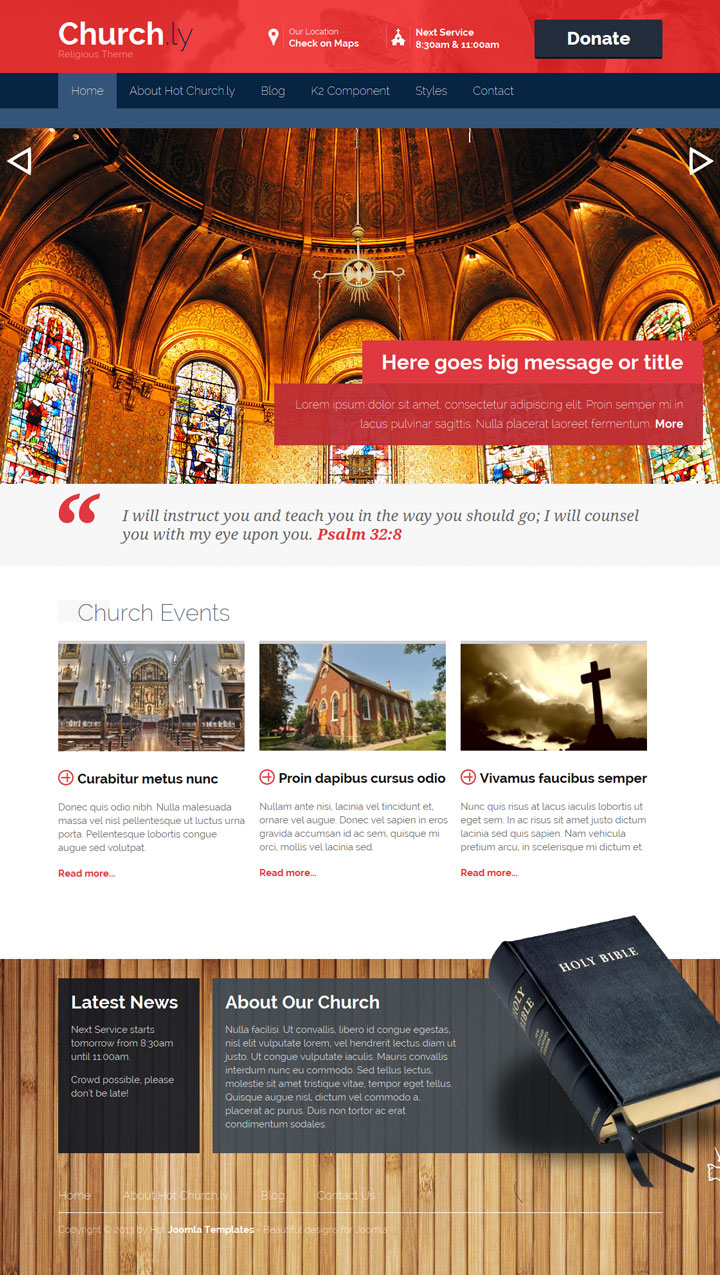 Joomla шаблон HotThemes Churchly