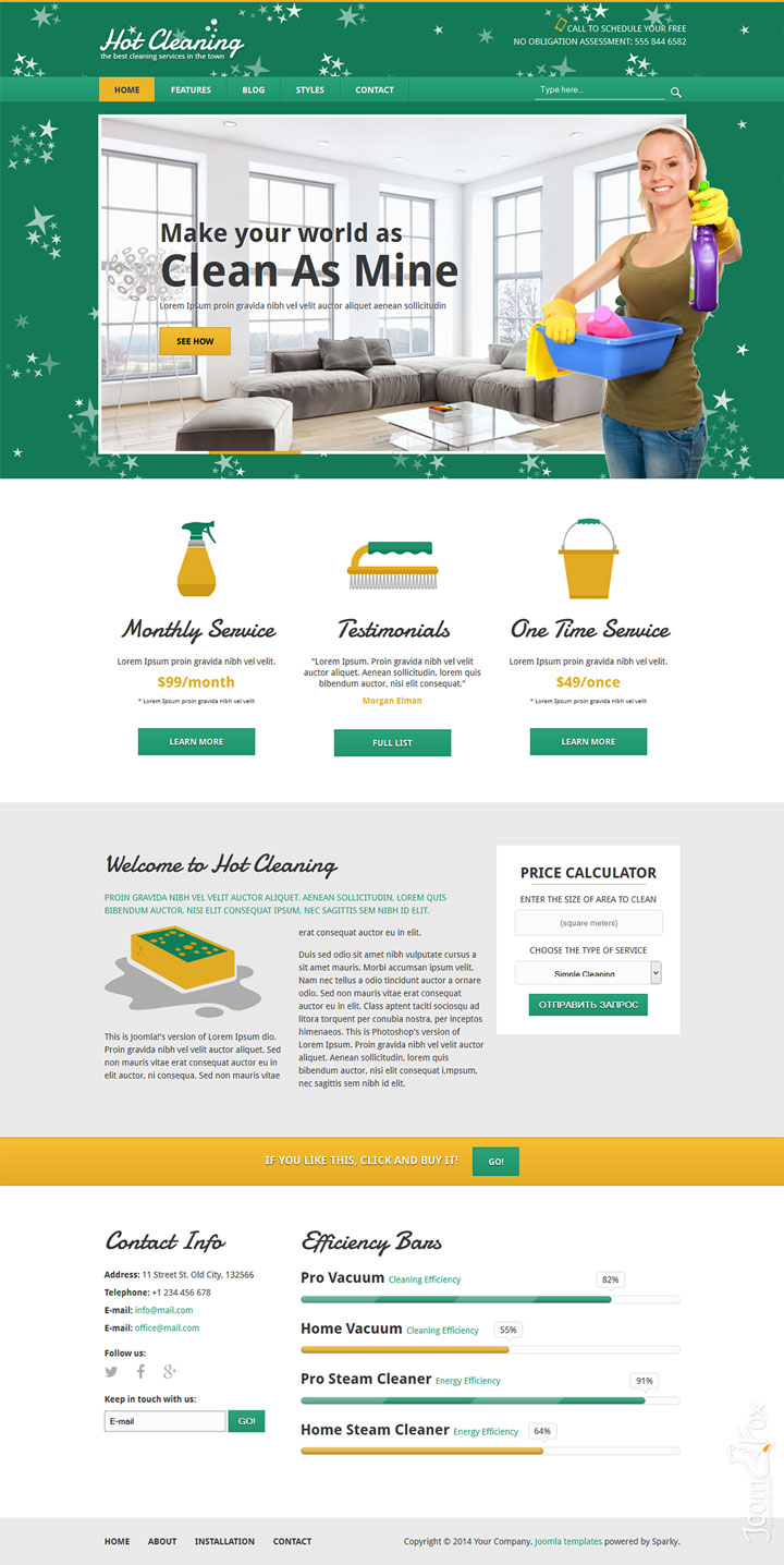 Joomla шаблон HotThemes Cleaning