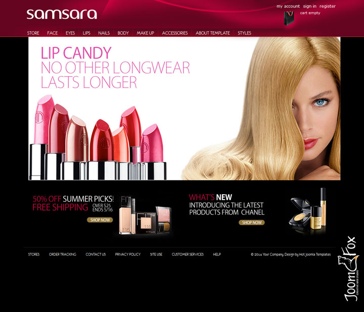 Joomla шаблон HotThemes Cosmetics